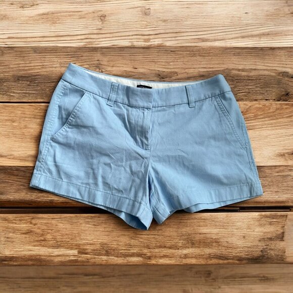 J CREW Women's Light Blue Shorts Size US 4 - Picture 1 of 6
